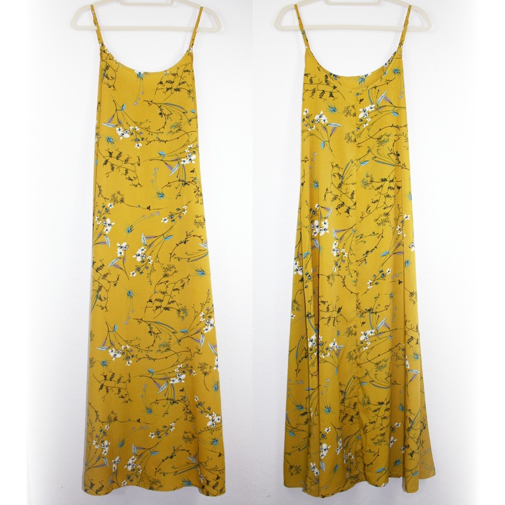 Golden Yellow Floral Maxi Dress NWOT - Picture 3 of 8
